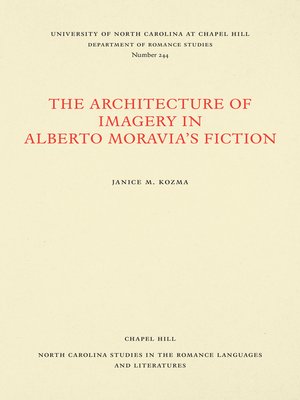 cover image of The Architecture of Imagery in Alberto Moravia's Fiction